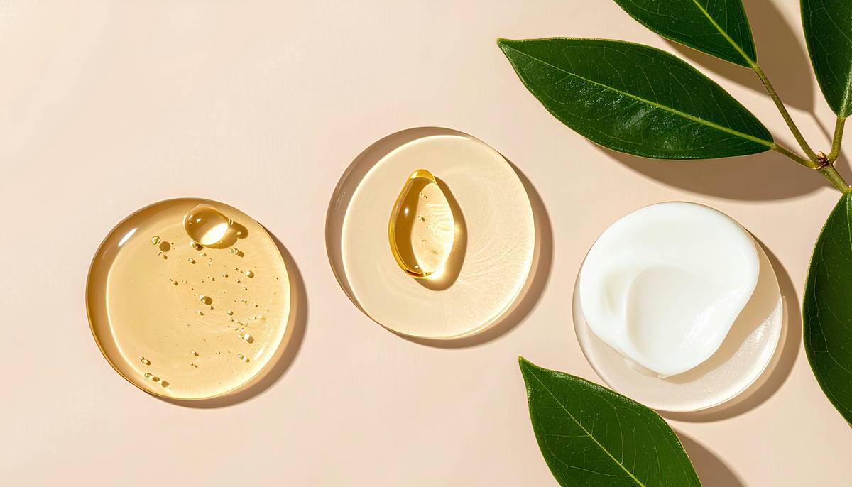 Freshly harvested chamomile and aloe leaves used as plant-based skin soothers for irritated skin